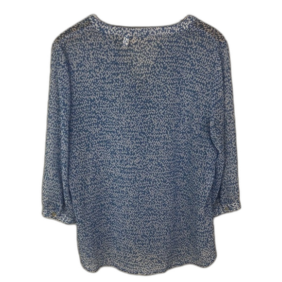 Chico’s Dotted Button-Up Blouse Size Medium - Picture 2 of 11